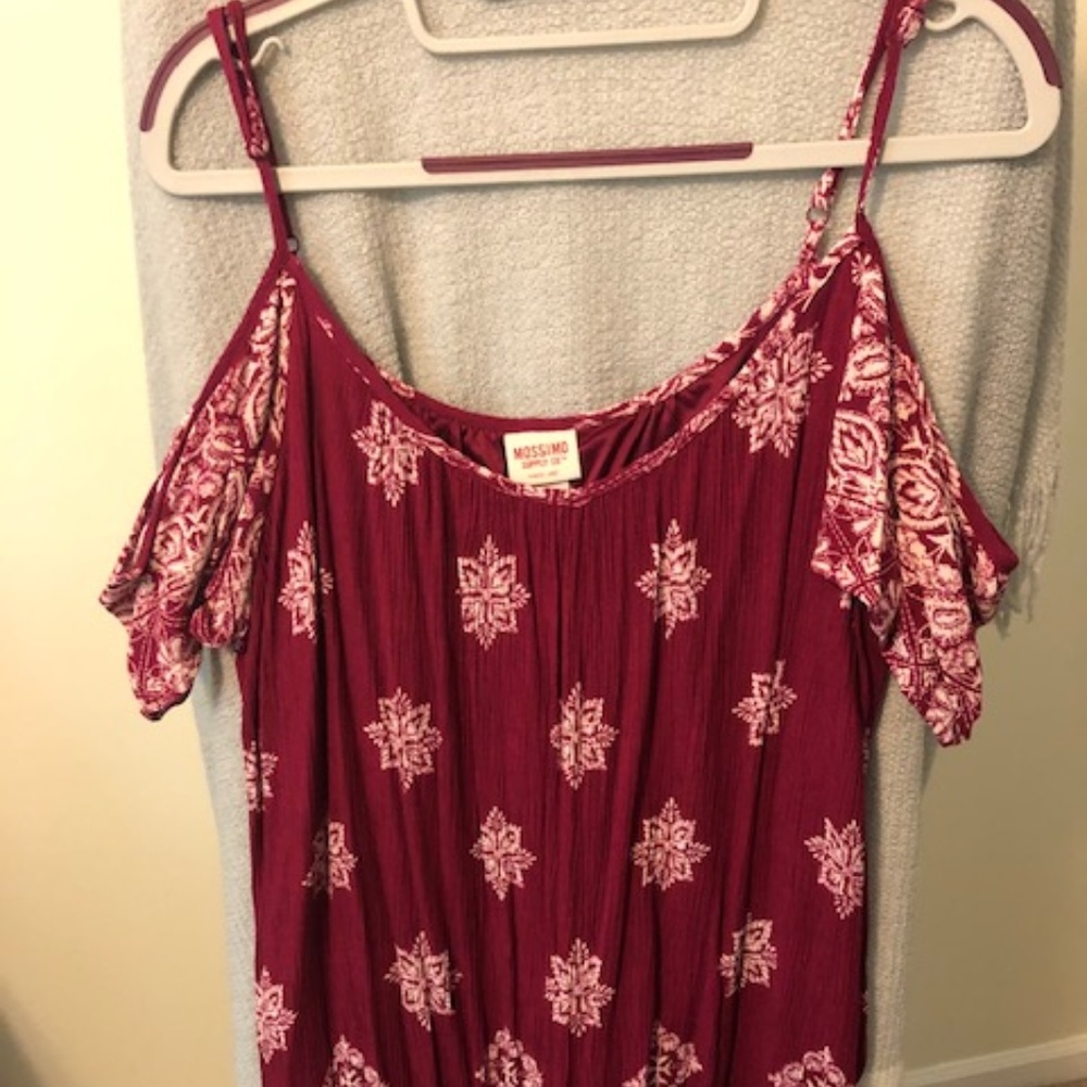 Pink Cold Shoulder Dress